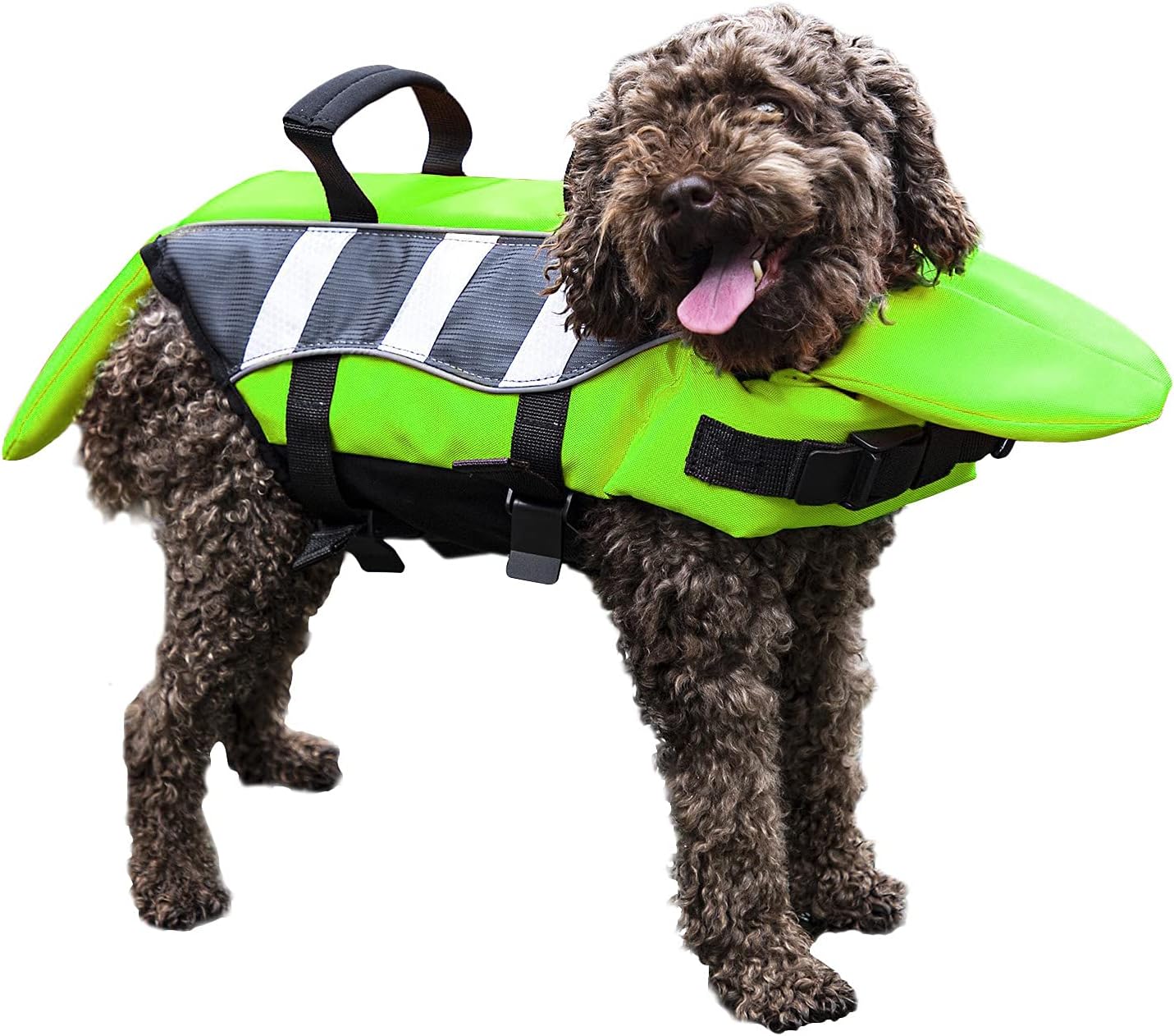 Dog Life Jacket with Rescue Handle, Ripstop Dog Life Vest, Reflective & Adjustable Preserver Vest Saver, Bright Colors and Excellent…