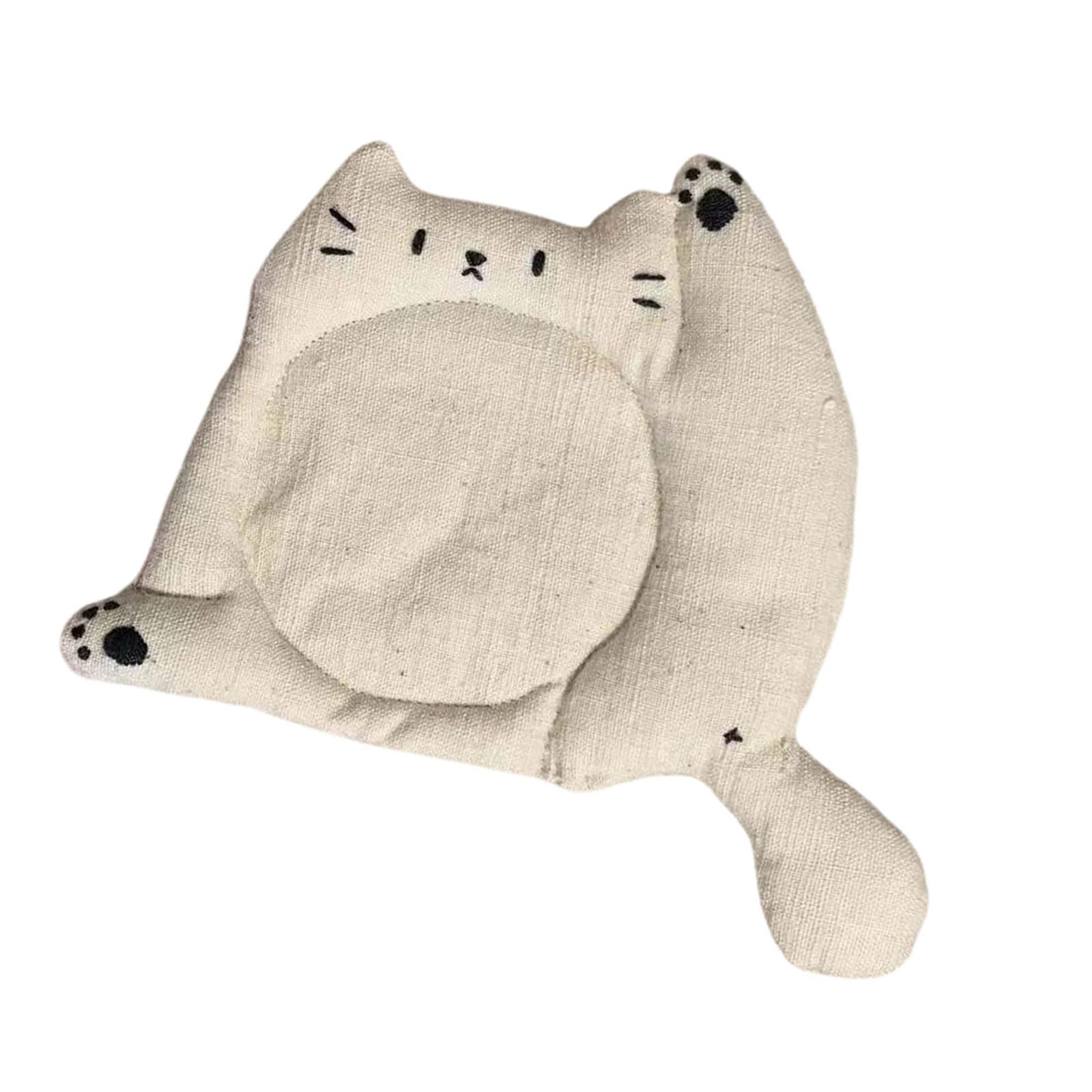 yanzunlrn Capricious Cats Coasters Sturdy Fabric a Essential Offices Desk Accessory for Cats Enthusiasts and Home Decors Coffee Cup Pad