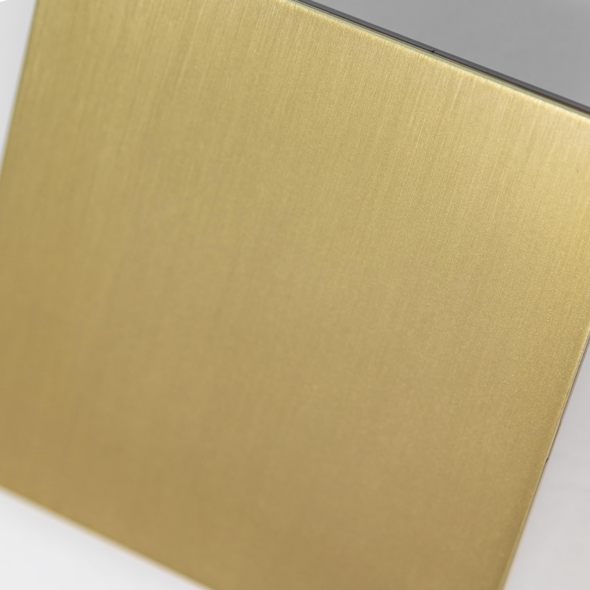 Satin Brass Straight Knurled Switches and Sockets | Screwless Front Plate (3X3 Blank Plate)