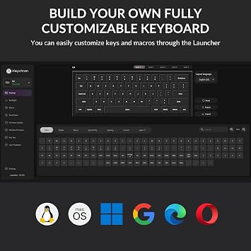 Keychron Q4 Wired Custom Mechanical Keyboard, 60% Layout QMK/VIA Programmable Macro with Hot-swappable Gateron G Pro Brown Switch Double Gasket Compatible with Mac Windows Linux - Grey