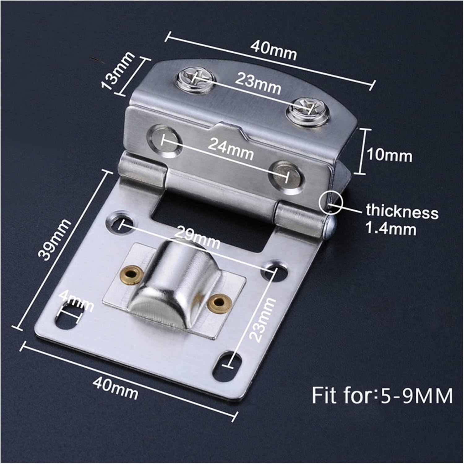 Hinges Glass Door Hinge Clamps Stainless Steel Wine Cabinet Bread Cabinet Cupboard Cabinet Gate Clip Door Hinges for 5-9mm (Color : for 5-9mm Glass)