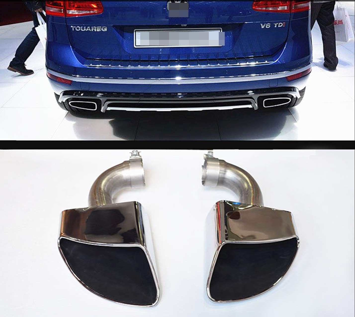 Stainless steel exhaust tips tail fit for 11-17 Volkswagen Touareg