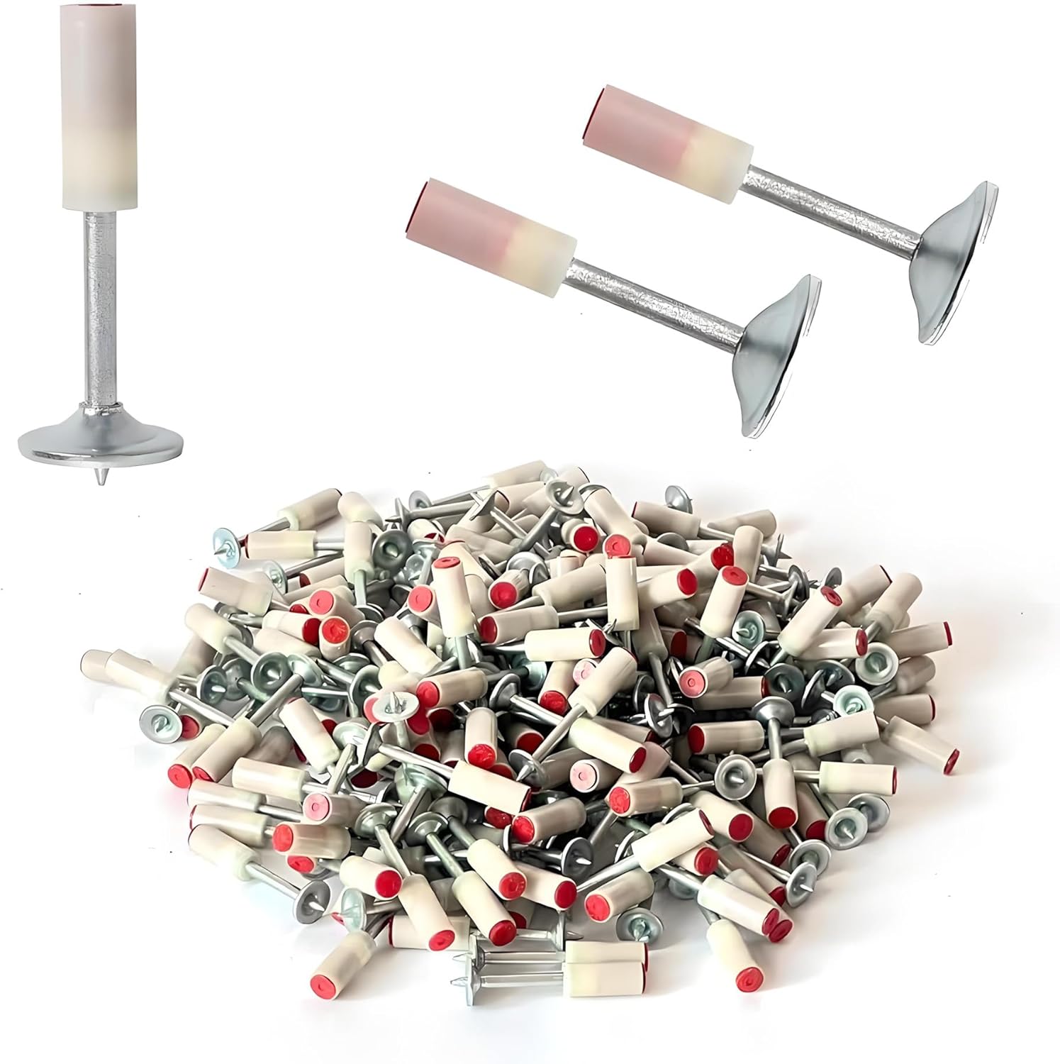 200pcs Round Nails for Mini Steel Concrete Nail Gun, 27mm x 7.3mm Mini Round Nails, Nail Gun Accessories, Manual Steel Nails Gun Rivet Accessories, Nail Shooting Machine Accessories