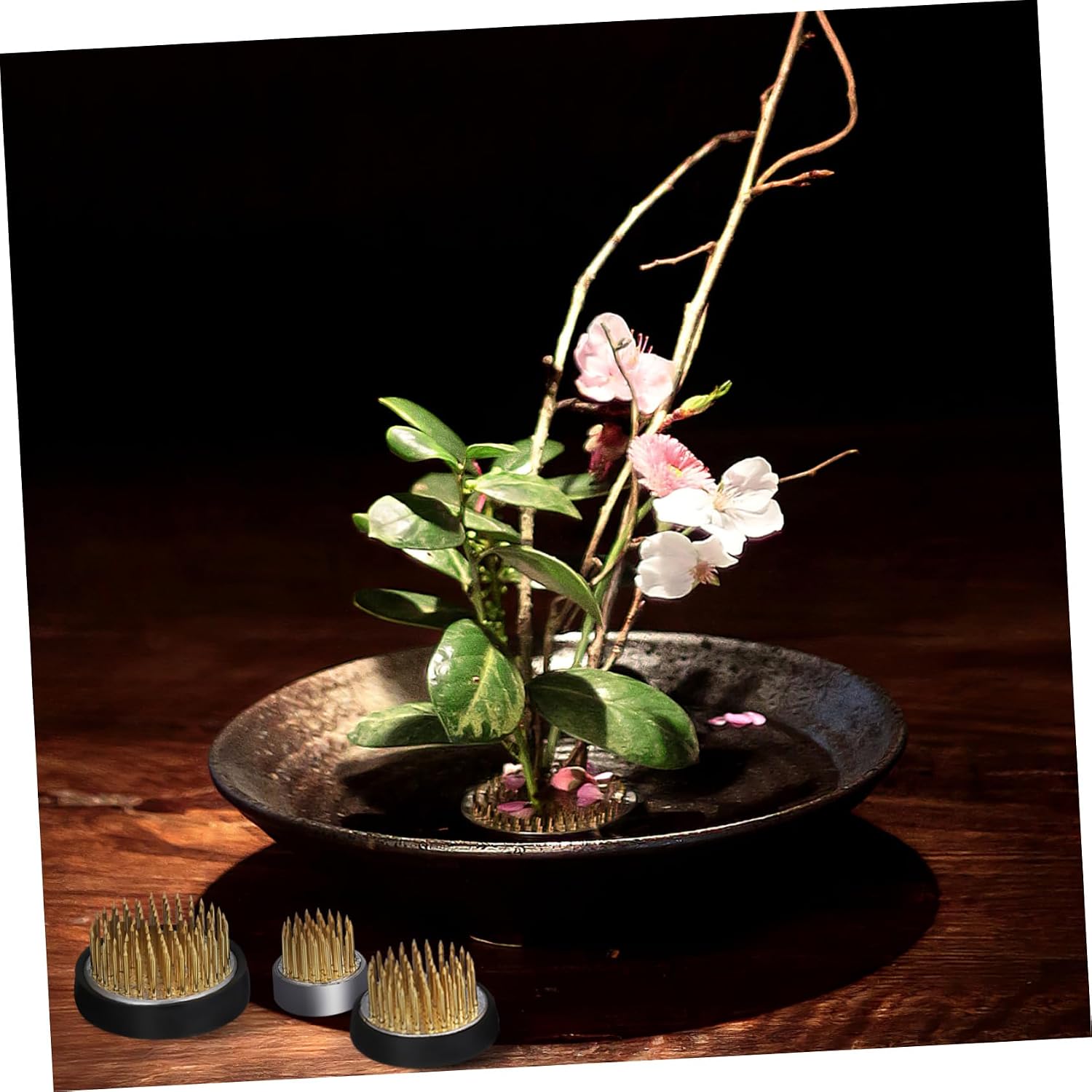 Gadpiparty 3pcs Flower Frog Round Holder: Floral Fixed Tool for Vase - 3 Sizes Flower Arrangement Pin for Home Office Decoration (23mm,34mm, 40mm)