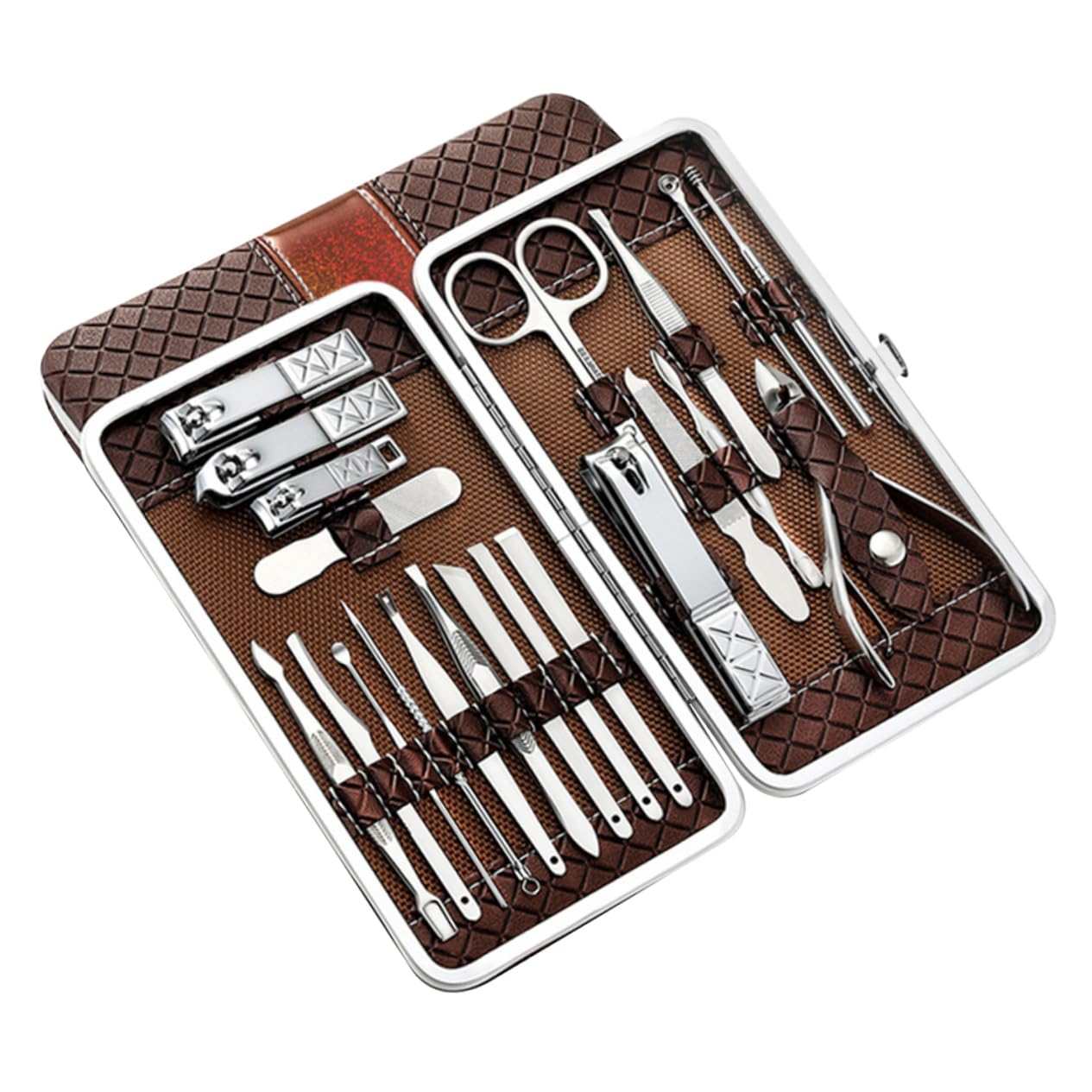 Healvian 21pezzi Kit Tagliaunghie in Set per Manicure Tagliaunghie per Unghie Strumenti Professionali in Acciaio Inox per Tagliare e Modellare le Unghiper Manicure e Pedicure