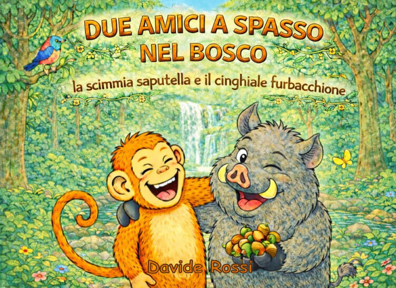 DUE AMICI A SPASSO NEL BOSCO: la scimmia saputella e il cinghiale furbacchione (Italian Edition)      Paperback – Large Print, March 15, 2026