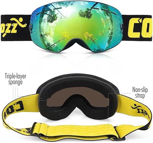 Miniatura 2 de COPOZZ Ski Goggles Kids, Youth Snowboard Goggles for Boys Girls Toddler Age 2-12,OTG UV400 Helmet Compatible Skiing Equipment