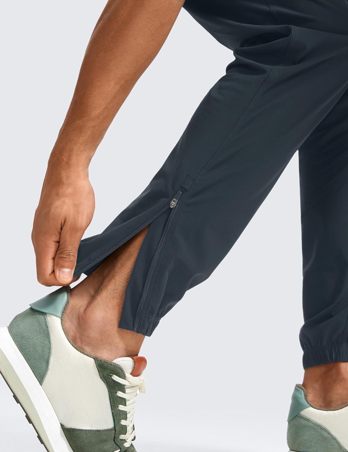 CRZ YOGA Athletic Joggers for Men 31" - Lightweight Running Training Pants with Zip Pockets and Ankle Zippers - Image 5