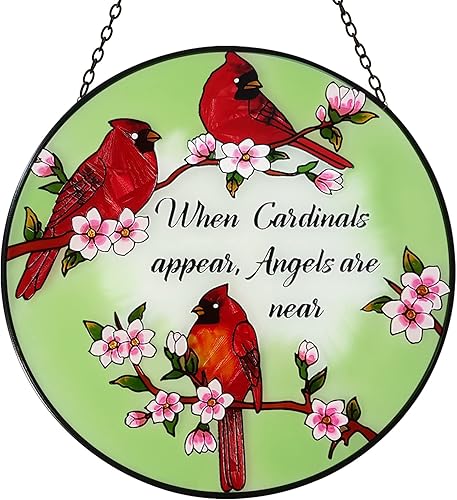 Atrapasoles para colgar vidrieras de 10 pulgadas para ventana, panel de vidrio hecho a mano, decoración de ventana, regalo para mamá y abuela