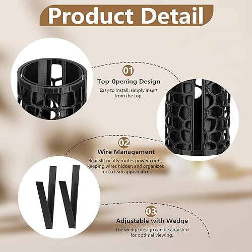 Miniatura 3 de Jarrón de disfraz de cámara para cámara Ring Indoor Cam (1. generación)  Diseño de carga superior con base de cuña  Vista mejorada y cubierta