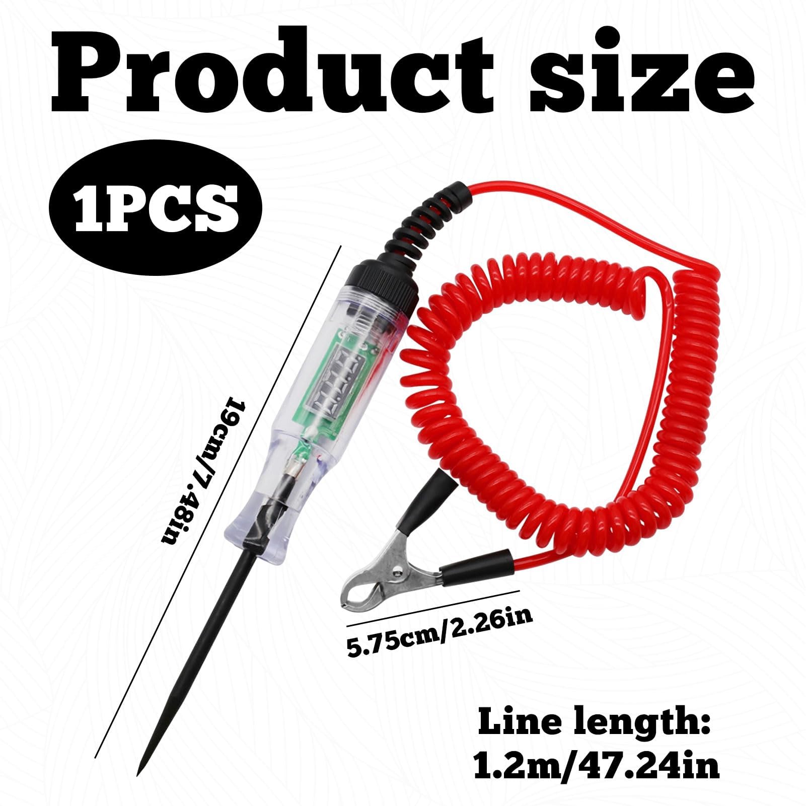 Circuit Tester,3-120V DC Car Fuse Tester Pen for Car Truck,Voltage Tester With LED Digital Test Light,Electricity Tester for Automotive,Fuse,Wiring Circuit Checking - Image 2