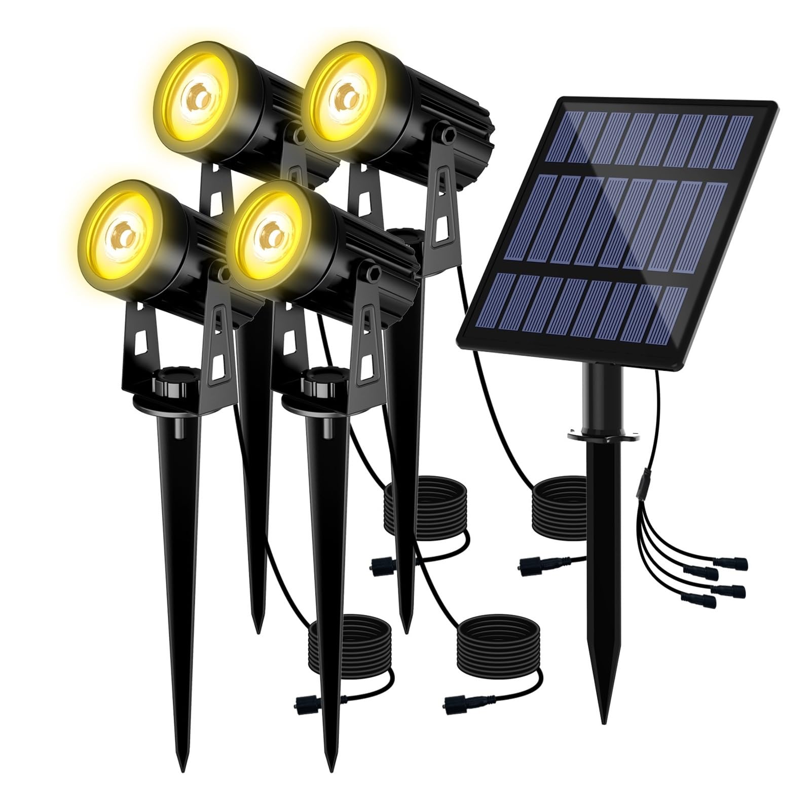 Focos solares LED 3000K/6000K/RGB Luz LED Solar Foco Solar For Exteriores Luz Solar For Jardín Luz Solar For Exteriores IP65 Luz De Energía Solar Impermeable Luz De Pared El ahorro de energía ( Color
