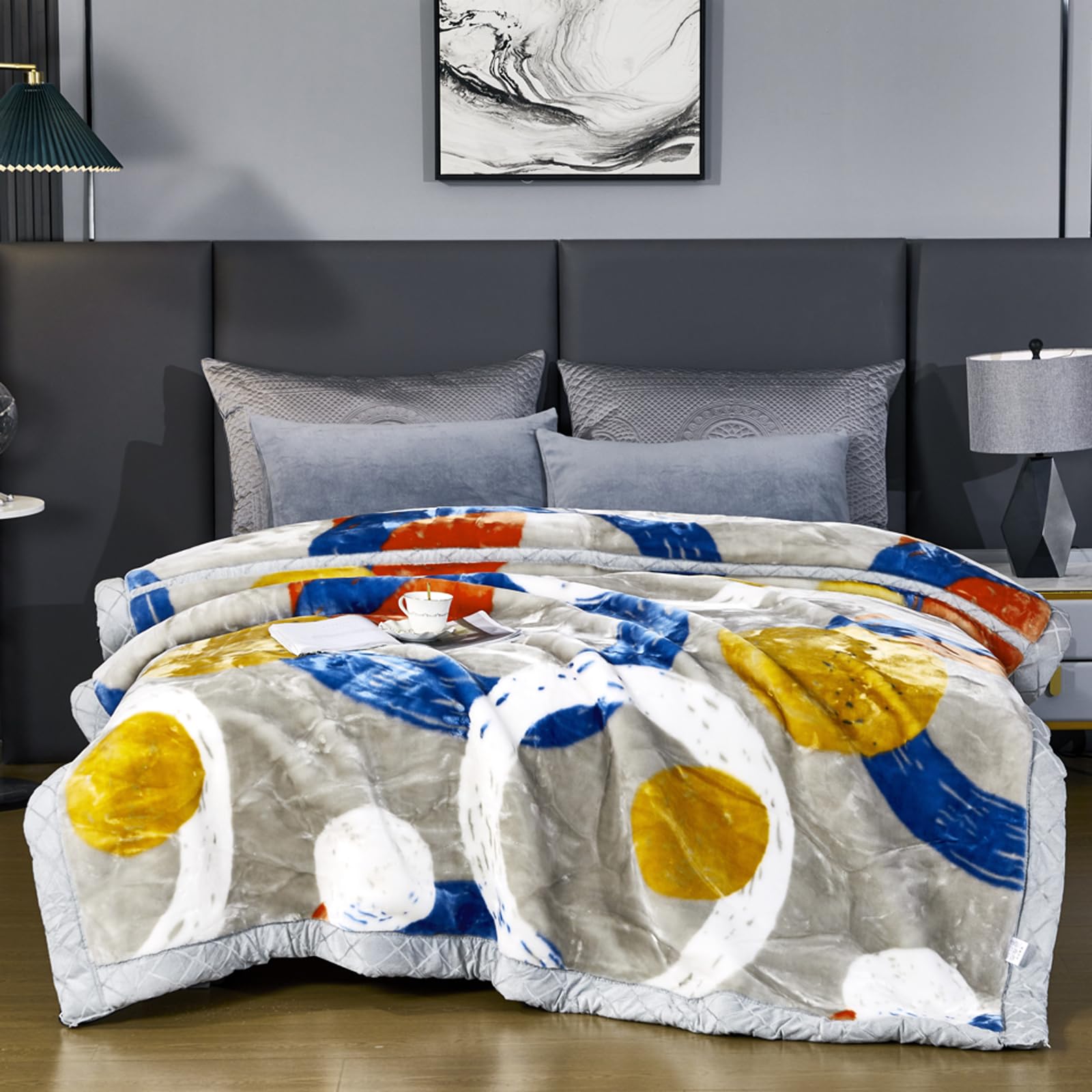 Couverture en vison coréen LGYKUMEG de 3 kg pour lit double