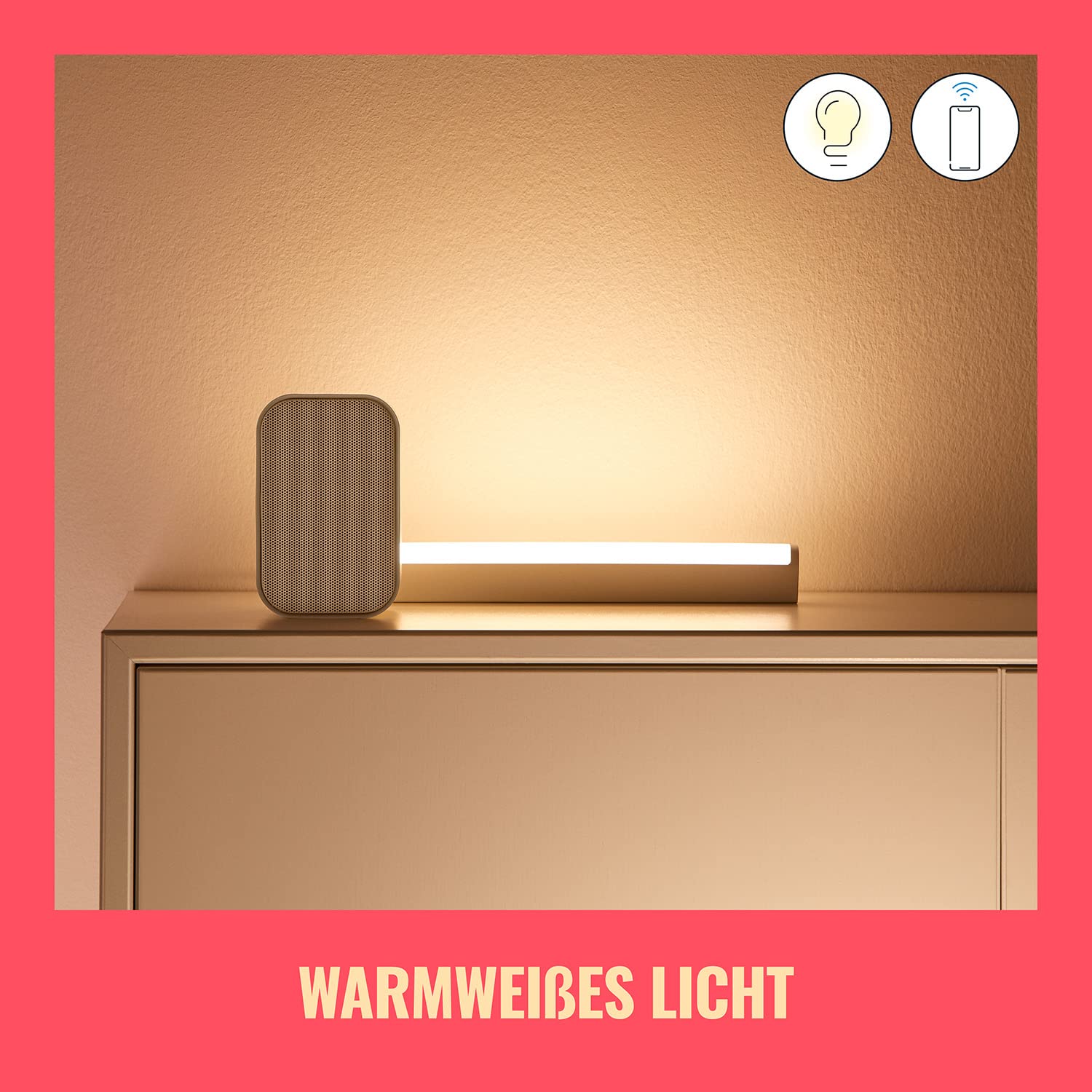 WiZ Tunable White and Color Lightbar Doppelpack (400 lm), RGB LED-Lightbar mit 16 Mio. Farben oder warm- bis kaltweißem dimmbarem Licht, smarte Lichtsteuerung über WLAN per Stimme/App, weiß, 2er Pack