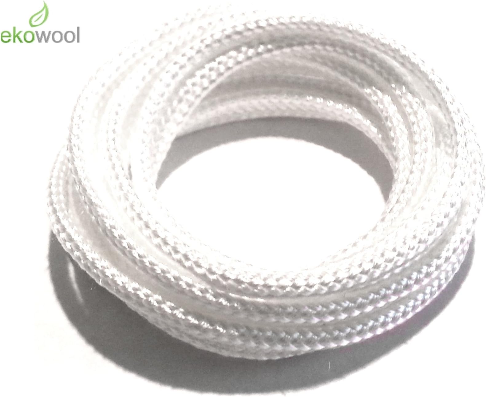 1 X 12' 3mm Ekowool Silica Wick Braided Hollow 3±0,3 Temp Res 1000°C