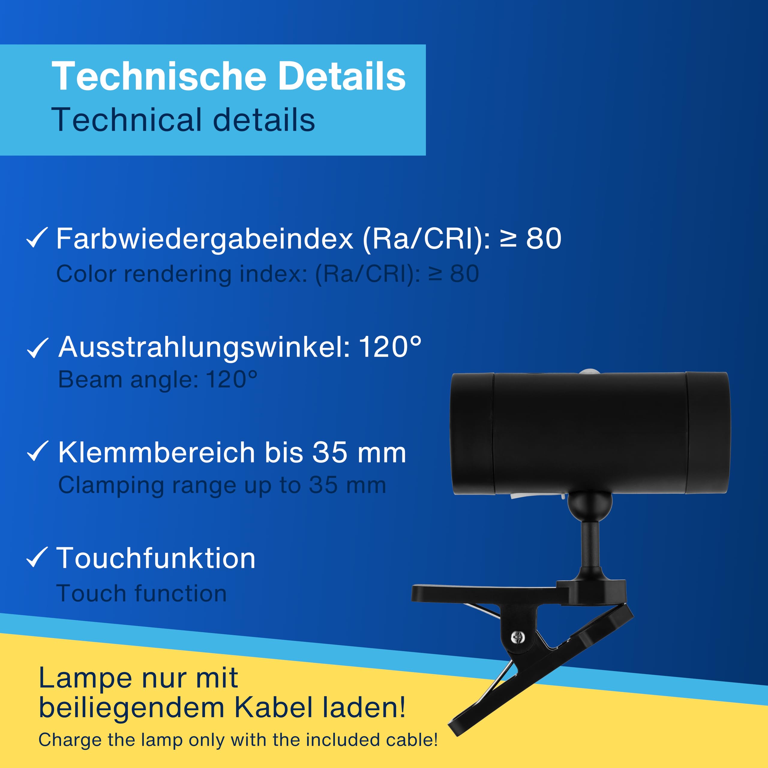 REV Akku Wandleuchte mit Bewegungsmelder 2-fach, 360° drehbar, schwarz