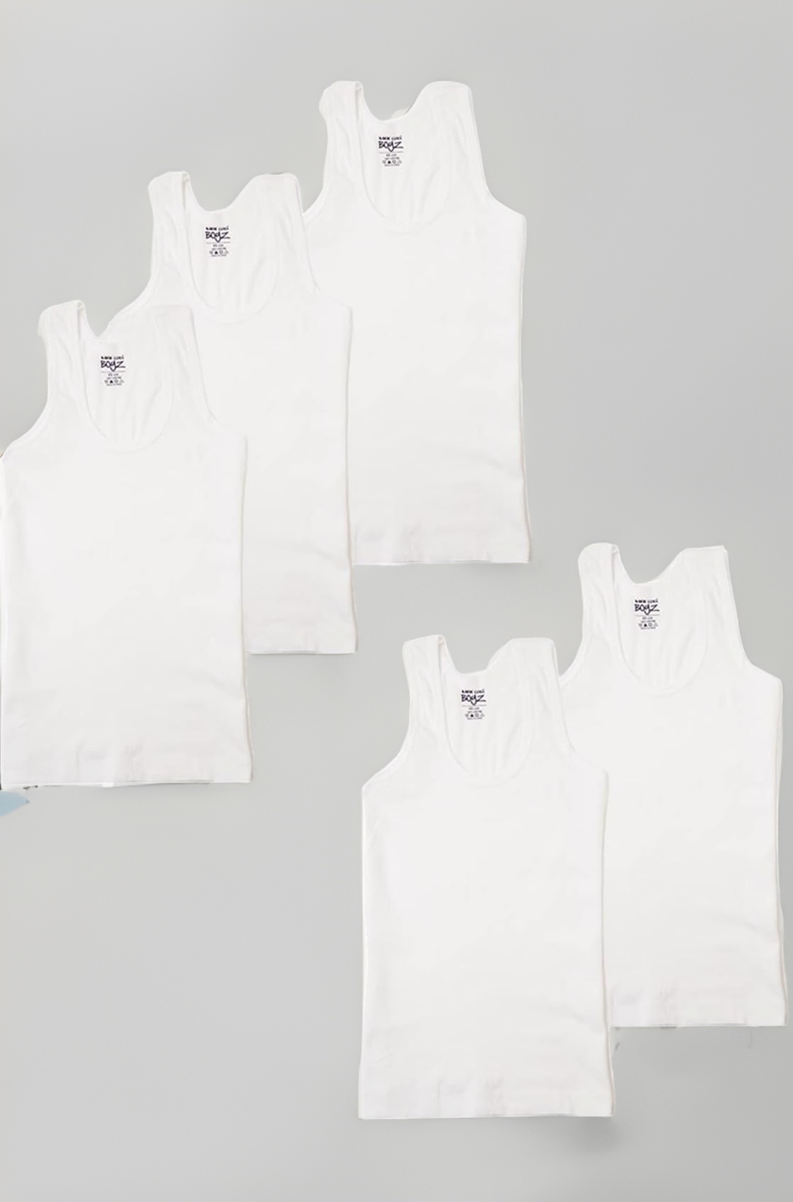 Lux Cozi Kids Boy's Regular Fit Top | 100% Cotton| Skin Friendly | Lightweight | Sleeveless Design | Pack of 5
