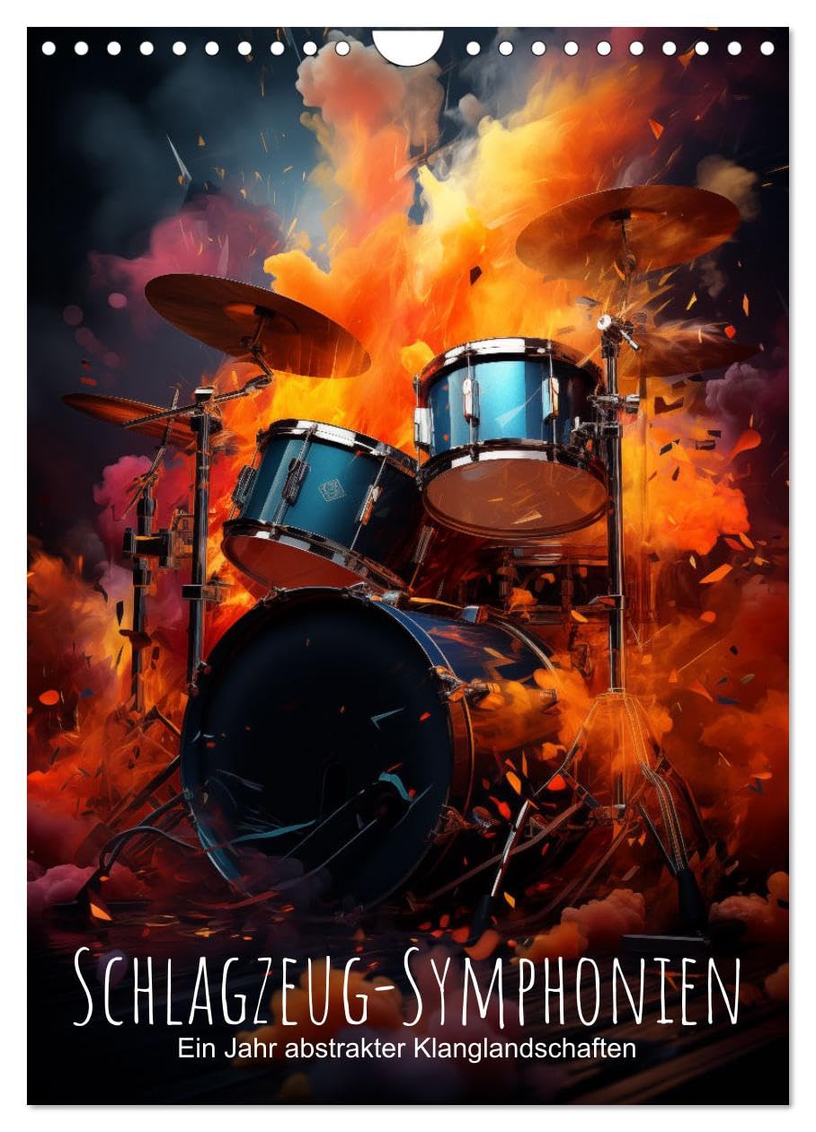 Percussion symphonies: A year of abstract soundscapes UK-Version (Wall Calendar 2026 DIN A4 Portrait), CALVENDO 12 Month Wall Calendar — image 1