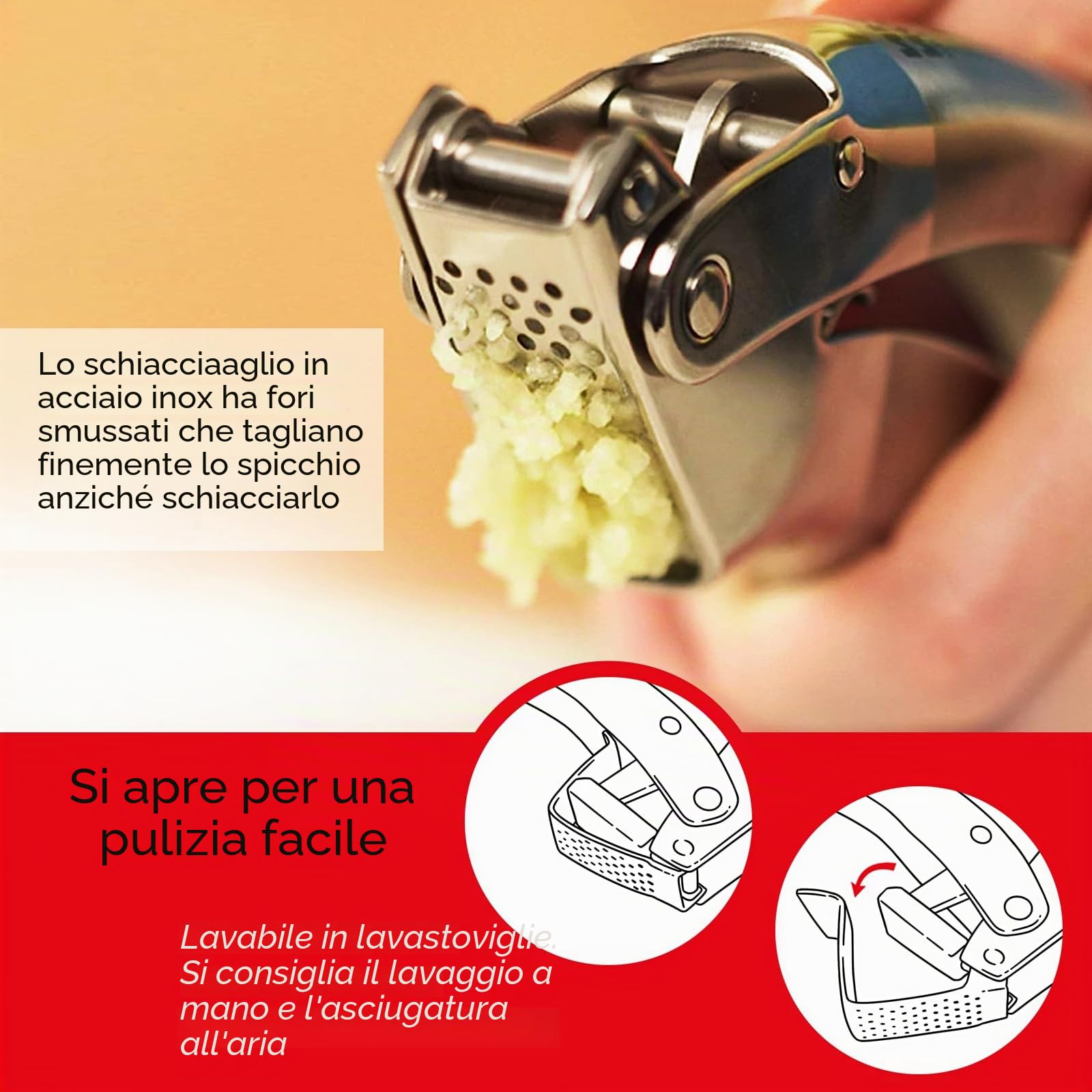Kuhn Rikon, Spremi aglio in acciaio inox