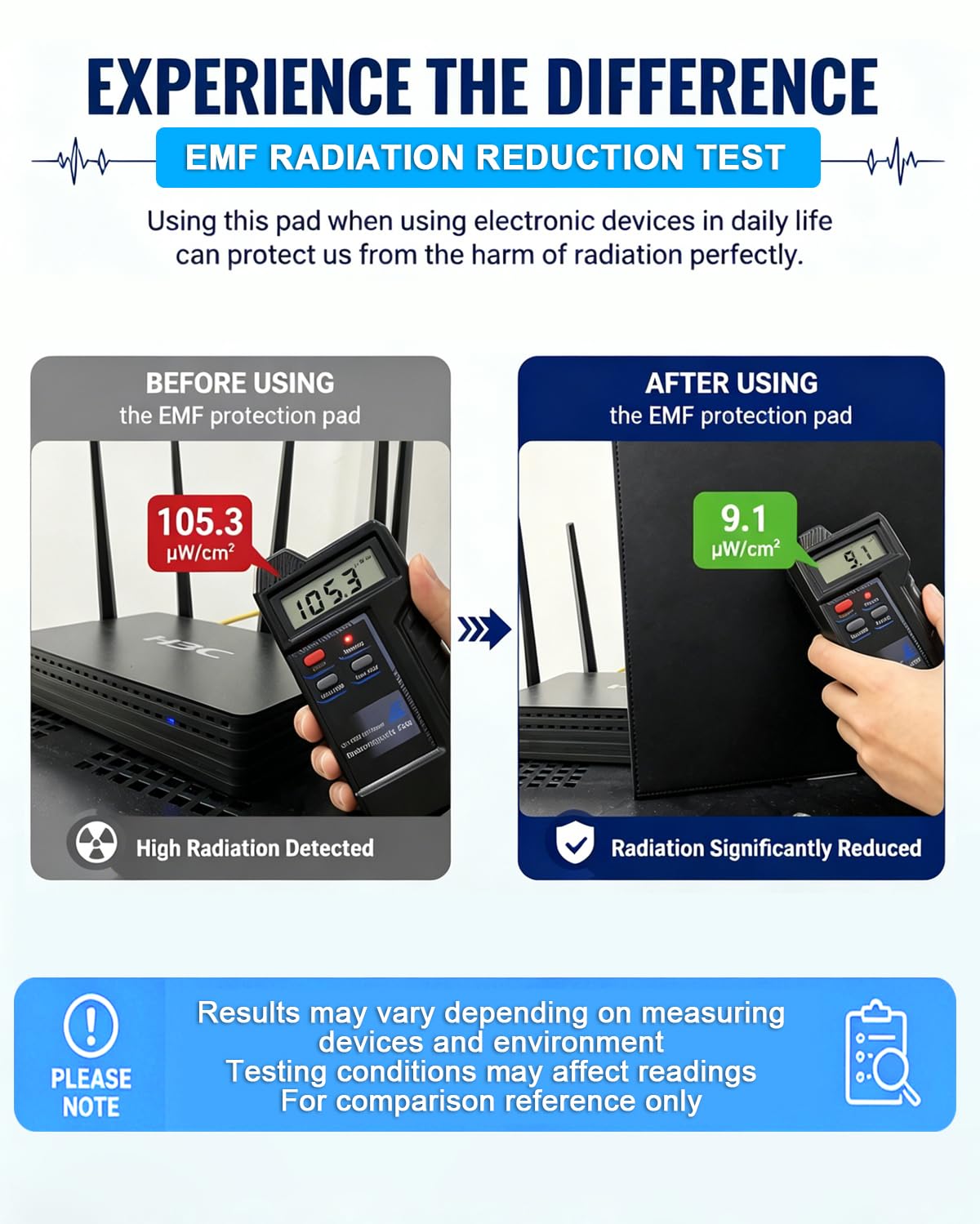 NEWBEAU Almohadilla de protección EMF para laptop, 4 capas de protección contra la radiación, bloqueador de calor para laptop, tableta y portátil, protección portátil de 12 x 16 pulgadas contra EMF y