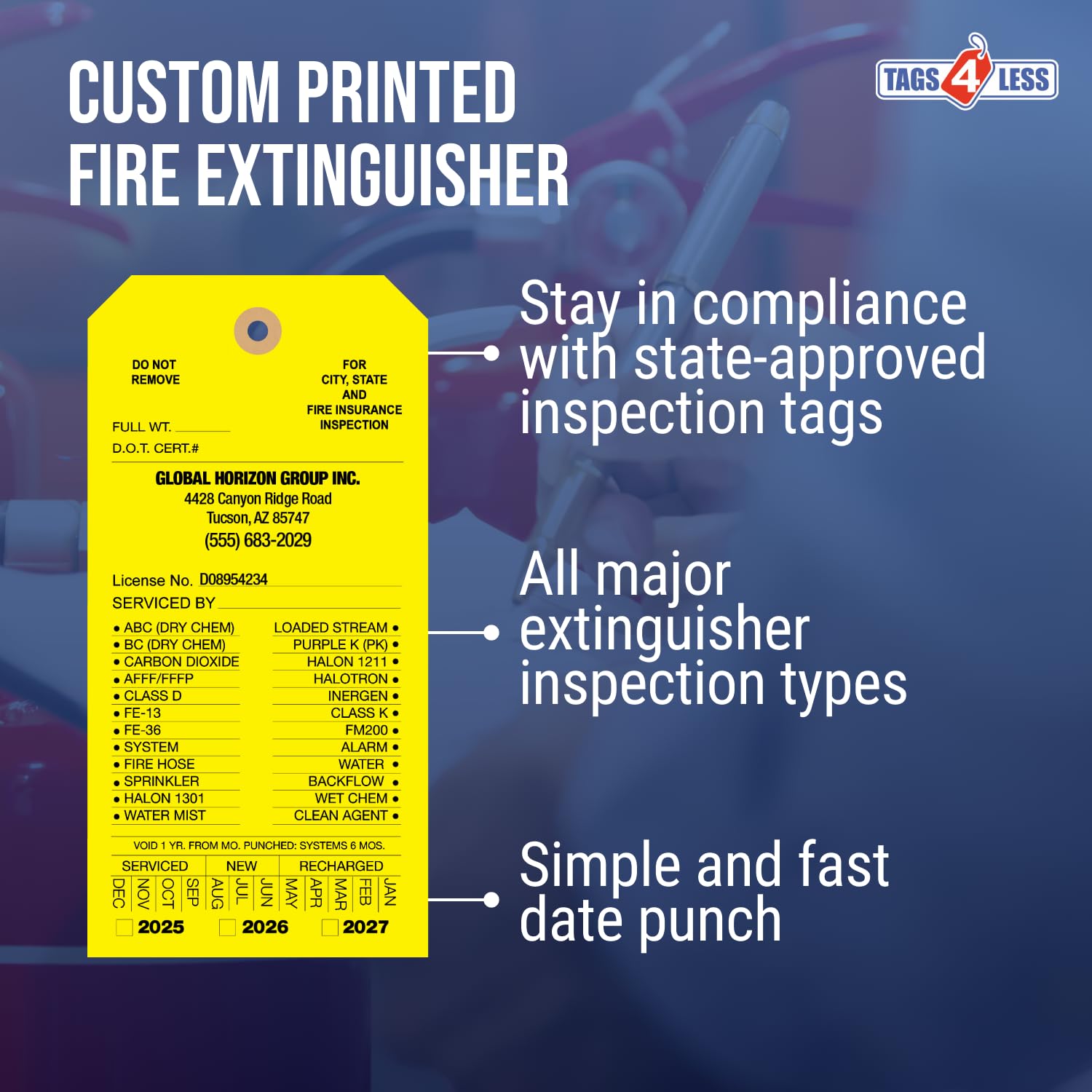 Inspection Sticker Firebox Fire Extinguisher Maintenance Labels | Fire Inspection Stickers