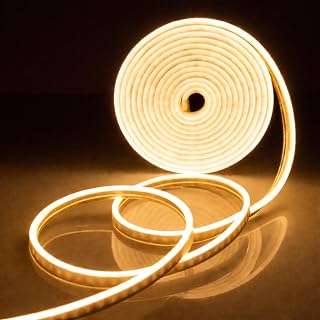 KAVYARA 5 Meter Flexible LED Neon Strip Light with Adapter | Waterproof Warm White Rope Light for Home Décor, DIY, Indoor ... Price In India