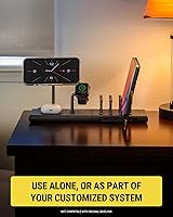 Vista 5 de Scosche BaseLynx - Estación de carga rápida 2.0 2 en 1, soporte de cargador MagSafe Qi2 de 15 W y almohadilla de carga inalámbrica de 5 W