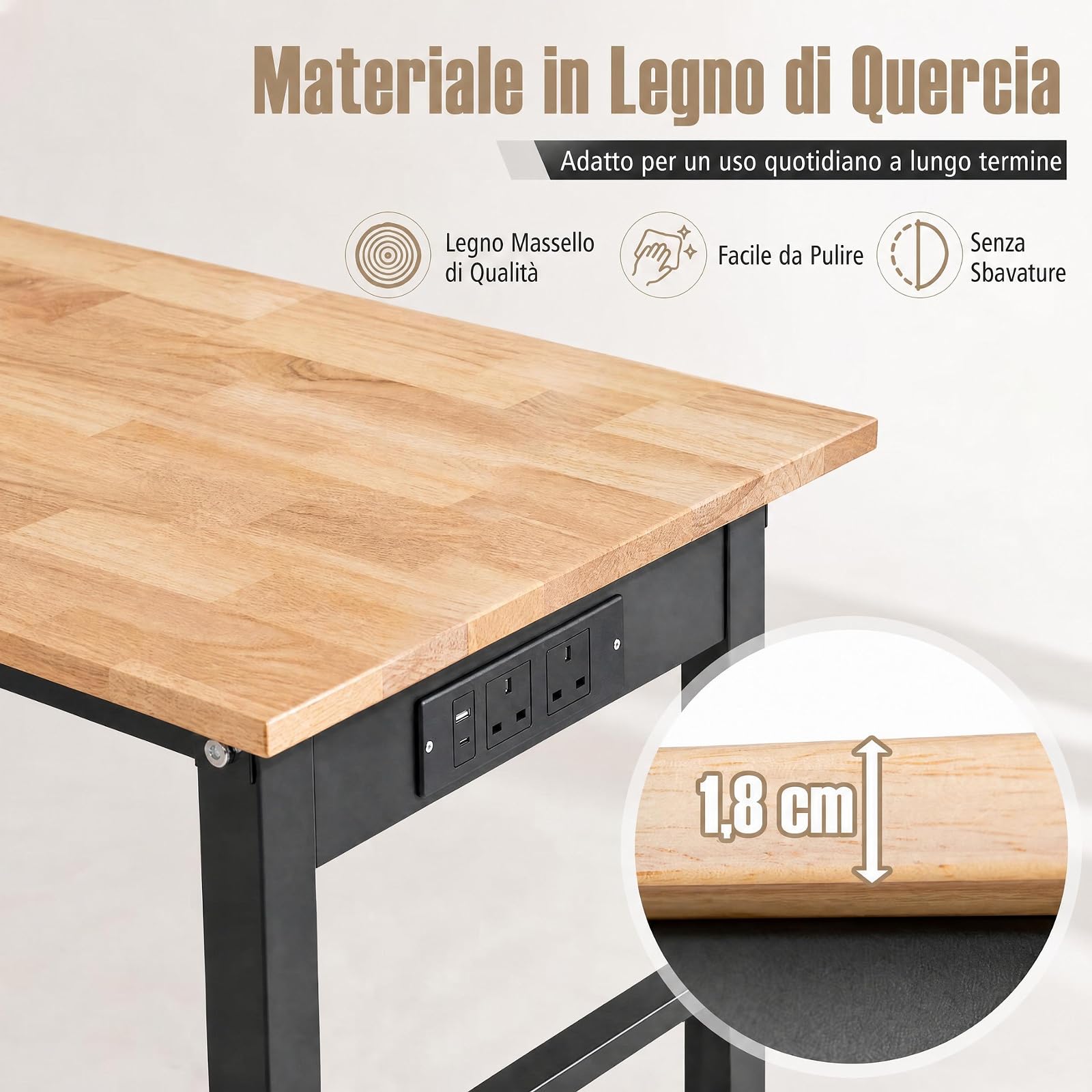 COSTWAY Banco da Lavoro Officina in Metallo 116 x 50 cm, Portata 635 kg