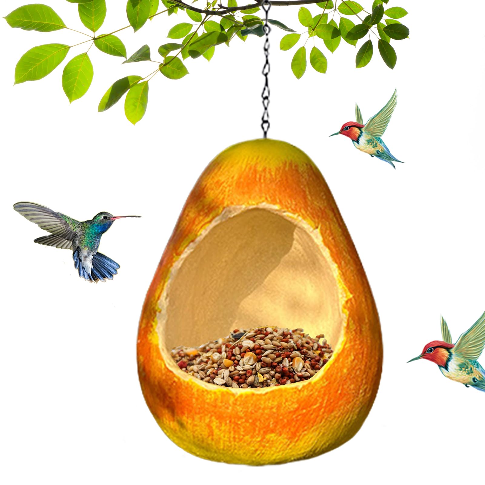 Mangeoire à colibris en forme de fruit pour décoration de jardin extérieur