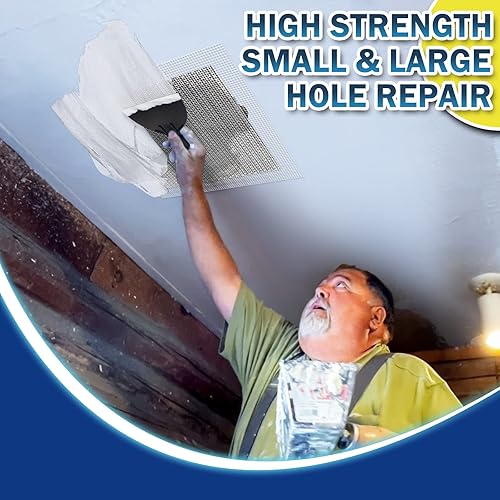 Miniatura 6 de Seloom Kit de reparación de paneles de yeso, tamaño mejorado, kit de parches de paneles de yeso de 2610 pulgadas, agujero grande, kit de reparación