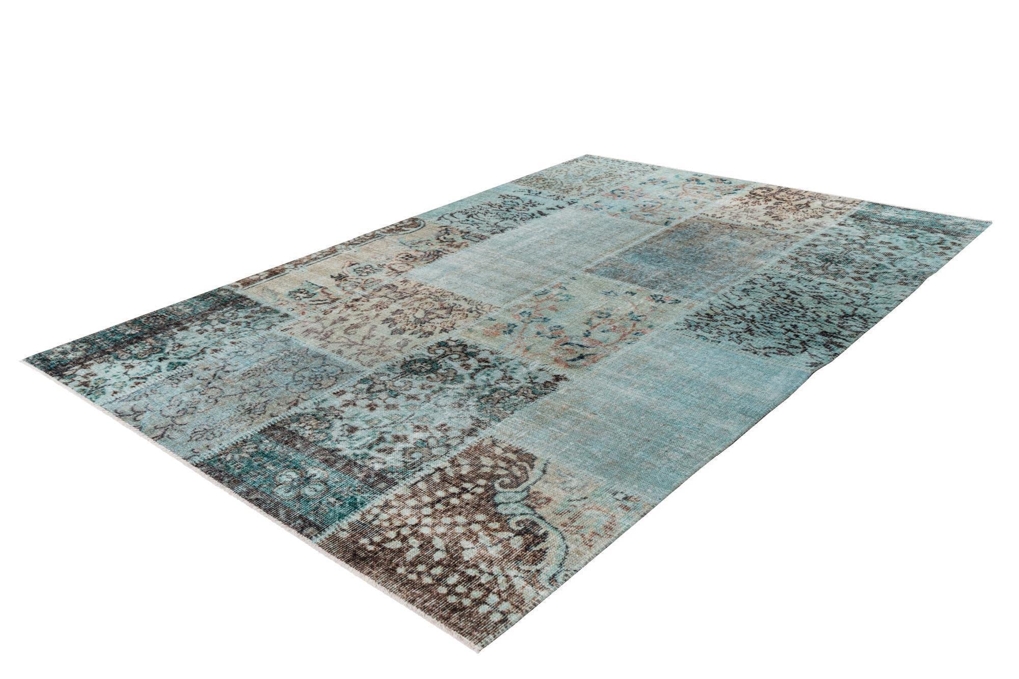 Tapiso Tapis Salon Moderne Bleu Blanc Gris Vintage Doux Sky 200x300