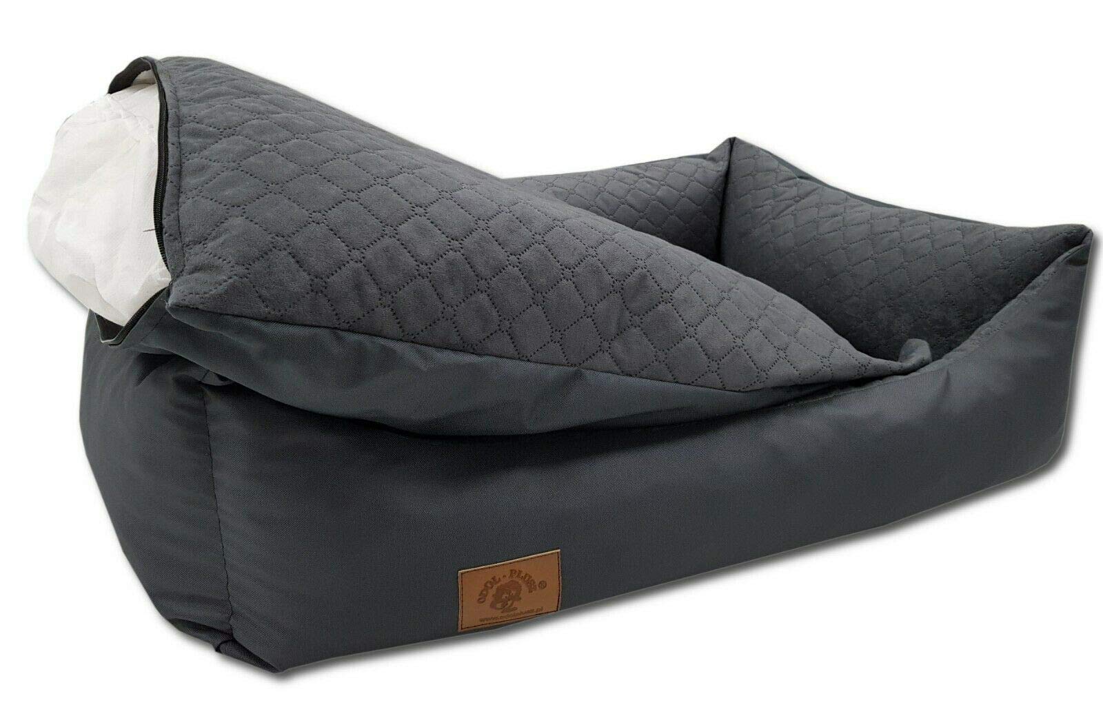 Odolplusz XXL Hundebett 100x70cm - Abnehmbarer, wasserdichter Bezug - Bequemer Hundekorb für große & mittelgroße Hunde - Waschbar & Robust