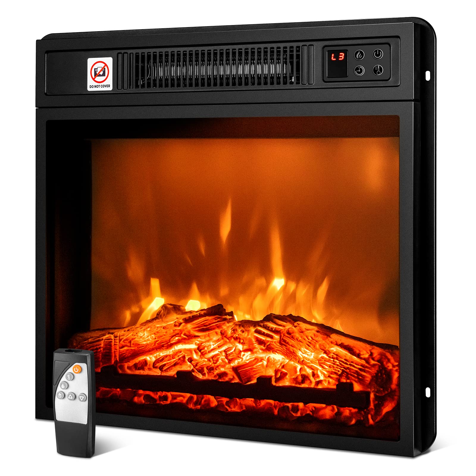 NookNova Fireplace Insert, 18” Efficient Heating (4,777 BTU)