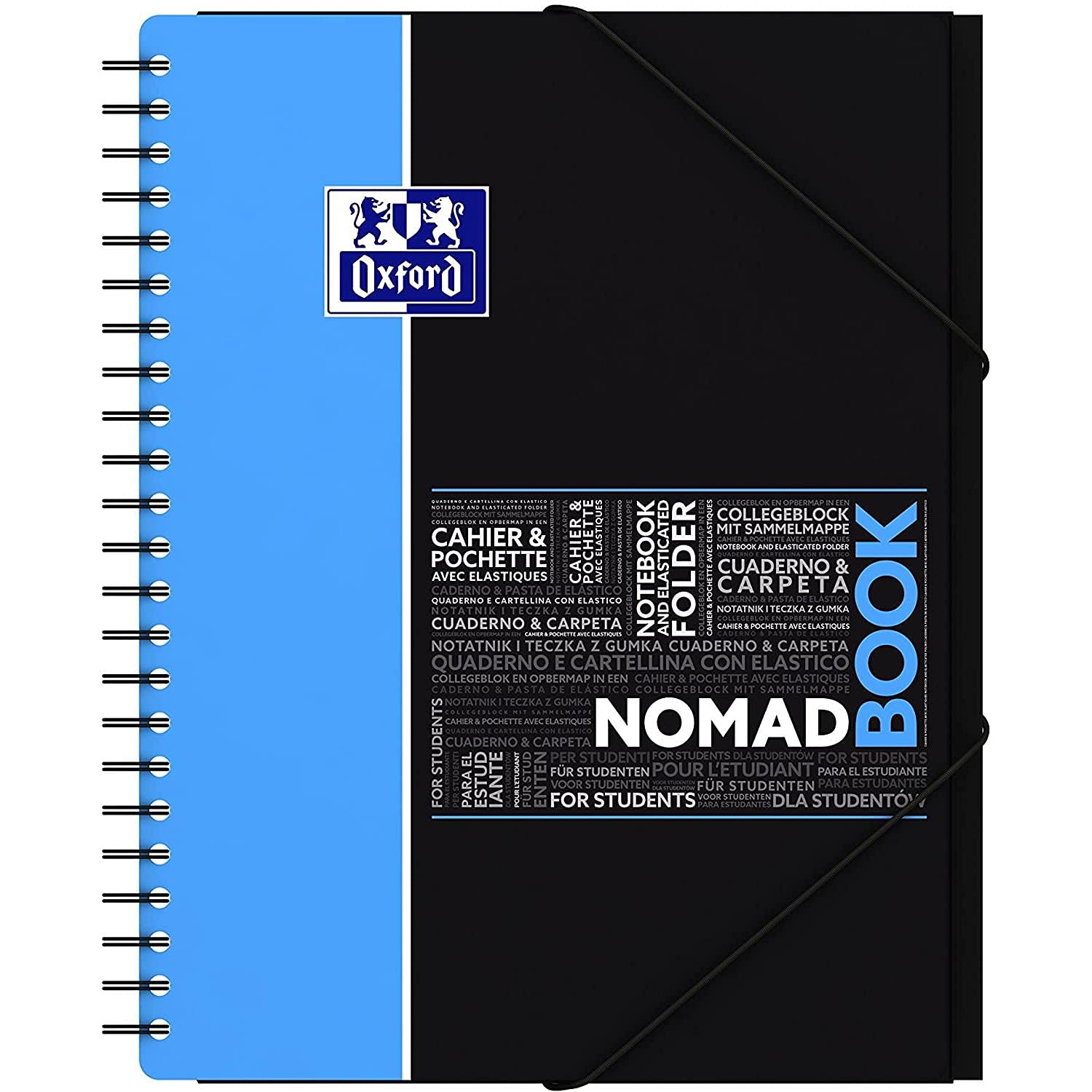 OXFORD Lote de 3 cuadernos Polypro Estudiante NomadBook A4+ 160 páginas, 90 g, rayado, color aleatorio