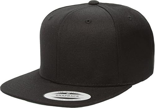 Miniatura 2 de Yupoong Sombrero personalizado. 6089M Snapback. Bordado. Coloque su propio diseño o logotipo de la empresa (negro), Negro -