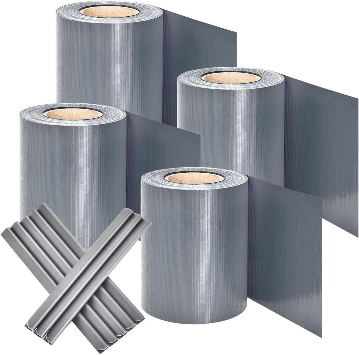 Aufun Brise-Vue En PVC Tapis De Brise-Vue, Pour Balcon, Jardin, Terrasse, 120x400cm, Anthracite