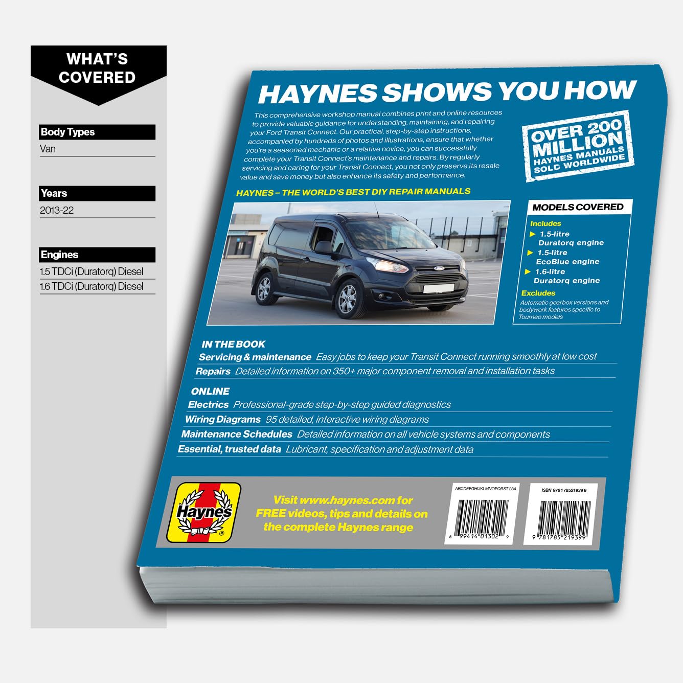 Ford Transit Connect 2013-2022 Diesel: Owners Workshop Manual - Now includes additional online repair data
