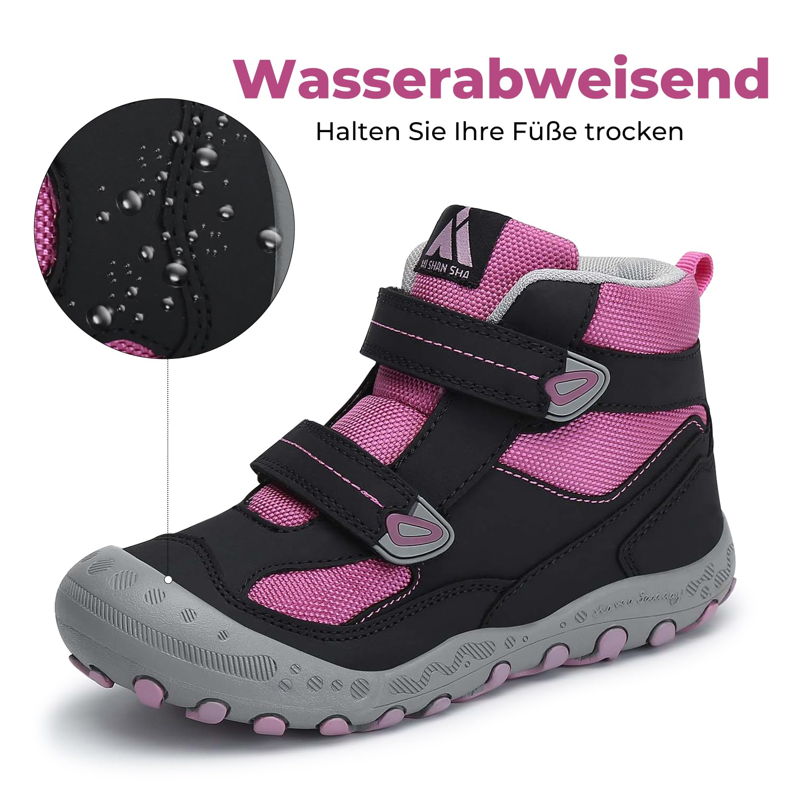 Mishansha Kinder Wanderschuhe Trekking Wanderstiefel Outdoor Trekkingschuhe 24-38 EU | Jungen Outdoor Wanderschuhe, Mädchen Freizeitschuhe, Kinderschuhe
