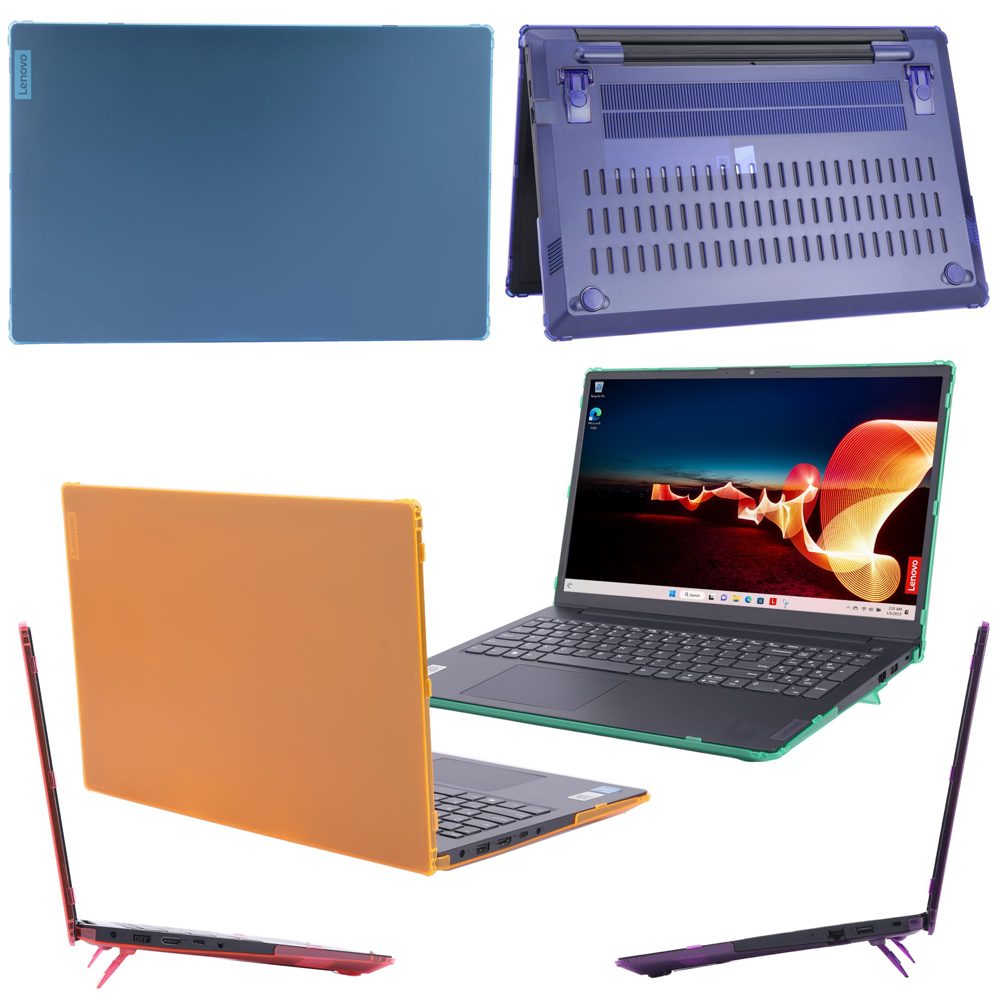 mCover Funda solo compatible con Lenovo V15 G4 / G5 / G6 Series 2024-2026 de 15.6 pulgadas (con bisagra de 180°, no es compatible con ningún otro modelo Lenovo), transparente