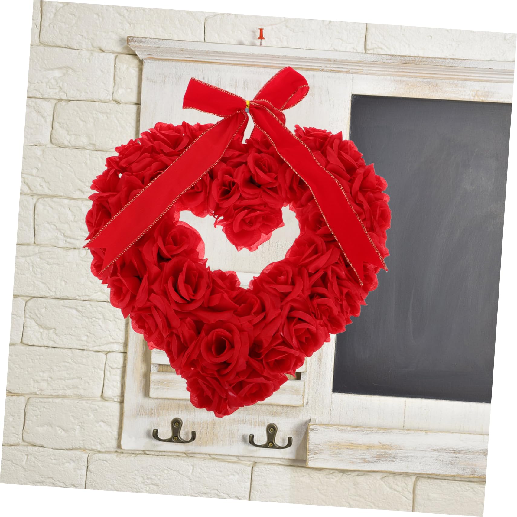 IMIKEYA De San Valentín Guirnalda De Rosas para Puerta De Entrada Decoración Interior y Exterior