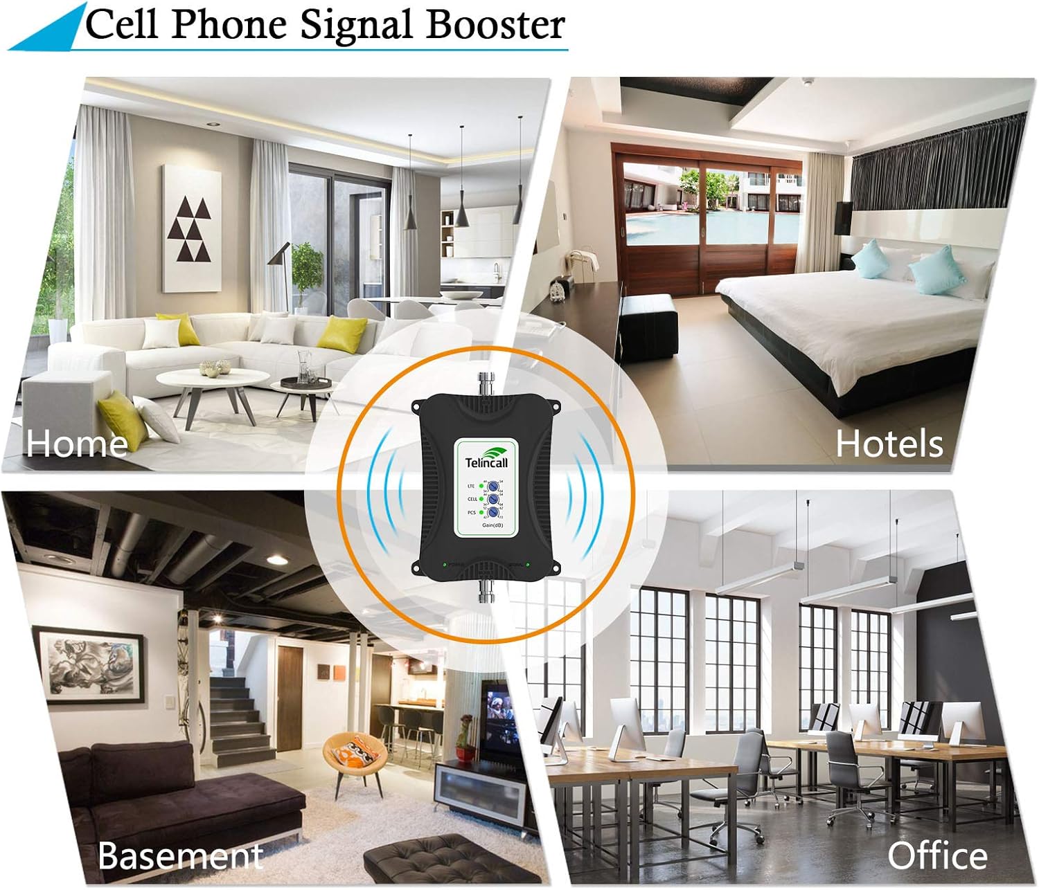 Get Discount Offer ATT Home Cell Phone Booster for All U.S. Carrier AT&T, T Mobile, US Cellular, Sprint 3G/4G Boosts Voice and Data 700/850/1900MHz Band 13/2/5/25 Cellular Signal Booster Covers Up to 3,000 Sq Ft