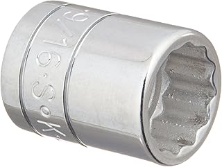 SK Professional Tools 45218 3/8 in. Drive 12-Point Metric Standard Chrome Socket - 9/16 in, Cold Forged Steel Socket with SuperKrome Finish, Made in USA