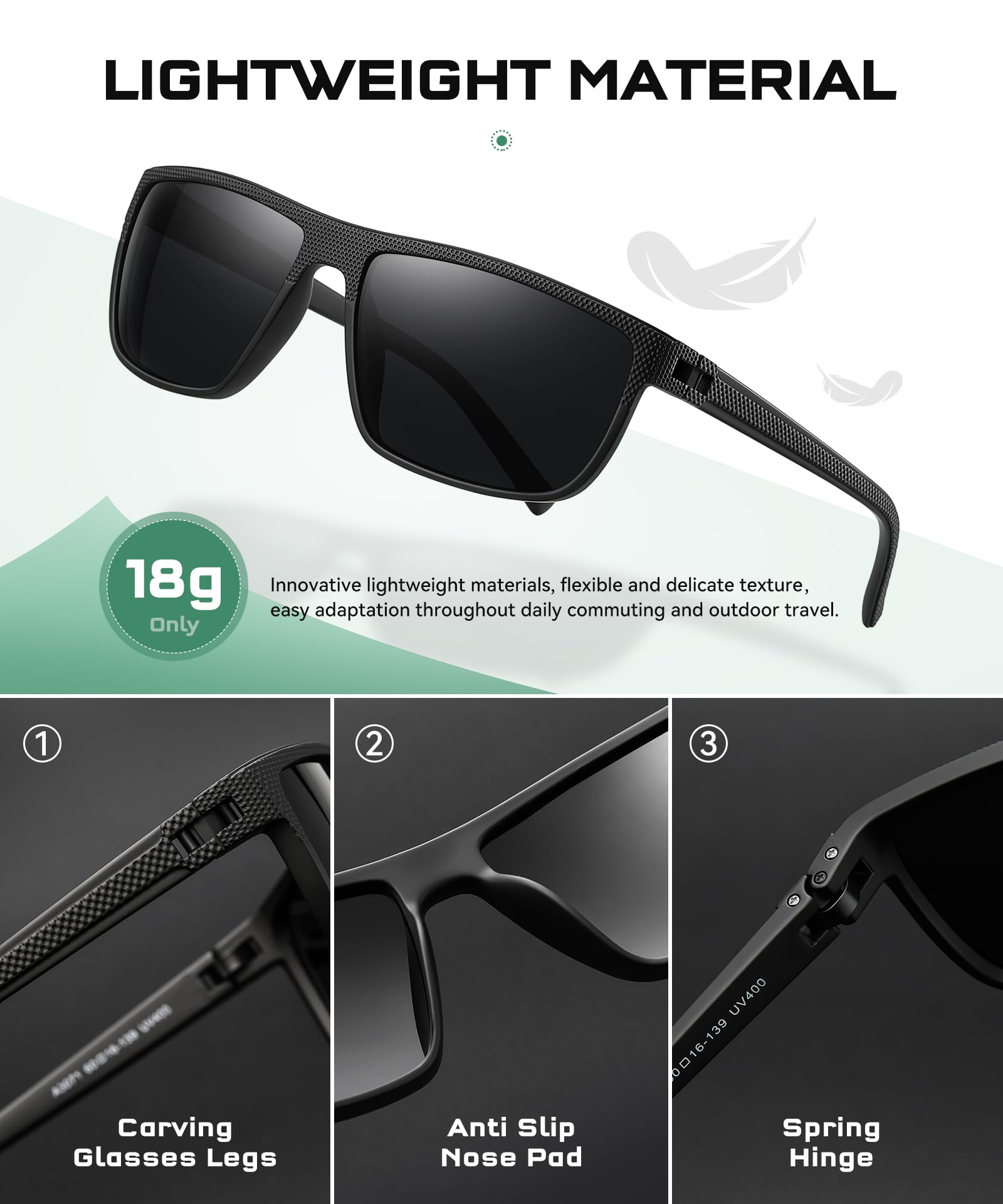 Perfectmiaoxuan Polarisierte Sonnenbrille Herren/Damen, Vintage Elegant Brillengestell Klassisch, HD-Pilotobjektive; Outdoor-Sportarten,Golf,Fahren,Angeln,Reisebrille Mode Sonnenbrille