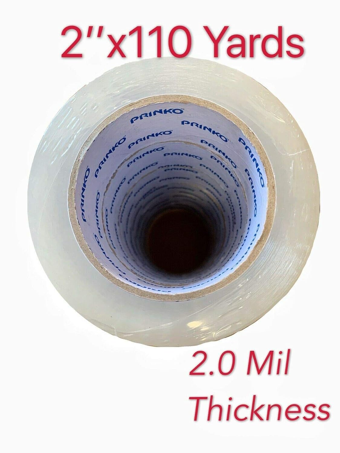 AM-Ink Prinko 36 Rolls Clear Packing Tape - 110 Yards per Roll - 2" Wide x 2.0 mil Thick, Acrylic Adhesive Heavy Duty Tape for Box Office Moving Packaging Shipping