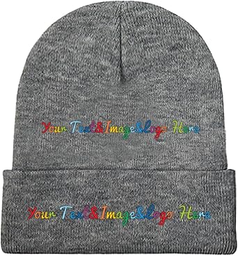 Customize Knit Hat for Men Your Text&Image&Logo Here Hat New Years Gifts