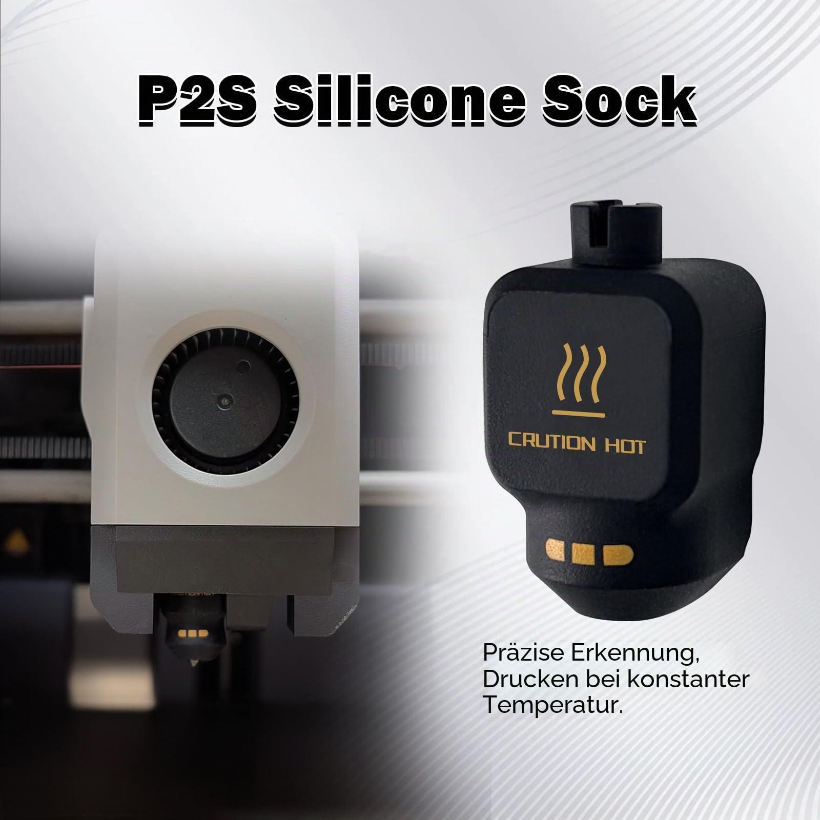 4 Stück Hot End Set für Bambu P2S/H2D/H2S/X2D/H2C/A1/A1 Mini mit 2 Stück 0.4mm und 1 Stück 0.2mm/0.6mm Abnehmbare gehärtete Stahldüse HotEnd Extruder Druckkopf für Bambu Lab 3D-Drucker Zubehör