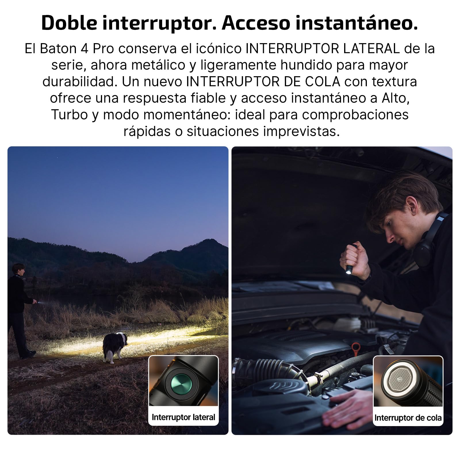 OLIGHT Baton 4 Pro Linterna EDC, 1600 lúmenes, carga magnética y USB-C | Formato compacto, resistente al agua (IPX8), ideal para el uso diario, las reparaciones domésticas y el senderismo