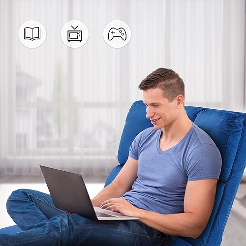 Miniatura 5 de MCombo Silla decorativa de terciopelo con juego otomano, silla moderna sin brazos para sala de estar, dormitorio, espacio pequeño 0014 (terciopelo,