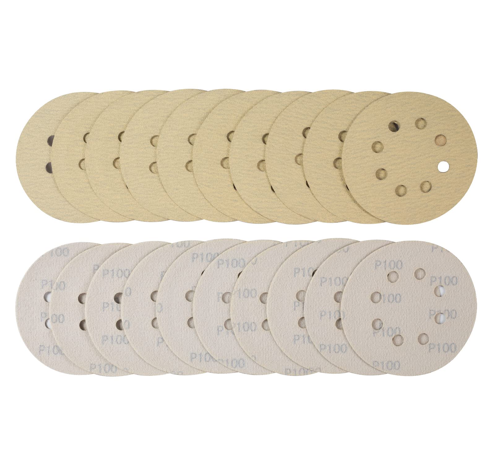 S SATC Sanding Disc 5 Inch Sanding Discs Hook and Loop 8 Hole 100 Grit Random Orbit Sanding Pads 100 PCS Designed to Provide Precise and Efficient