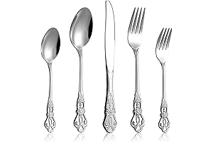 Vintage Flatware Silverware Cutlery 40-Piece Retro Design for 8